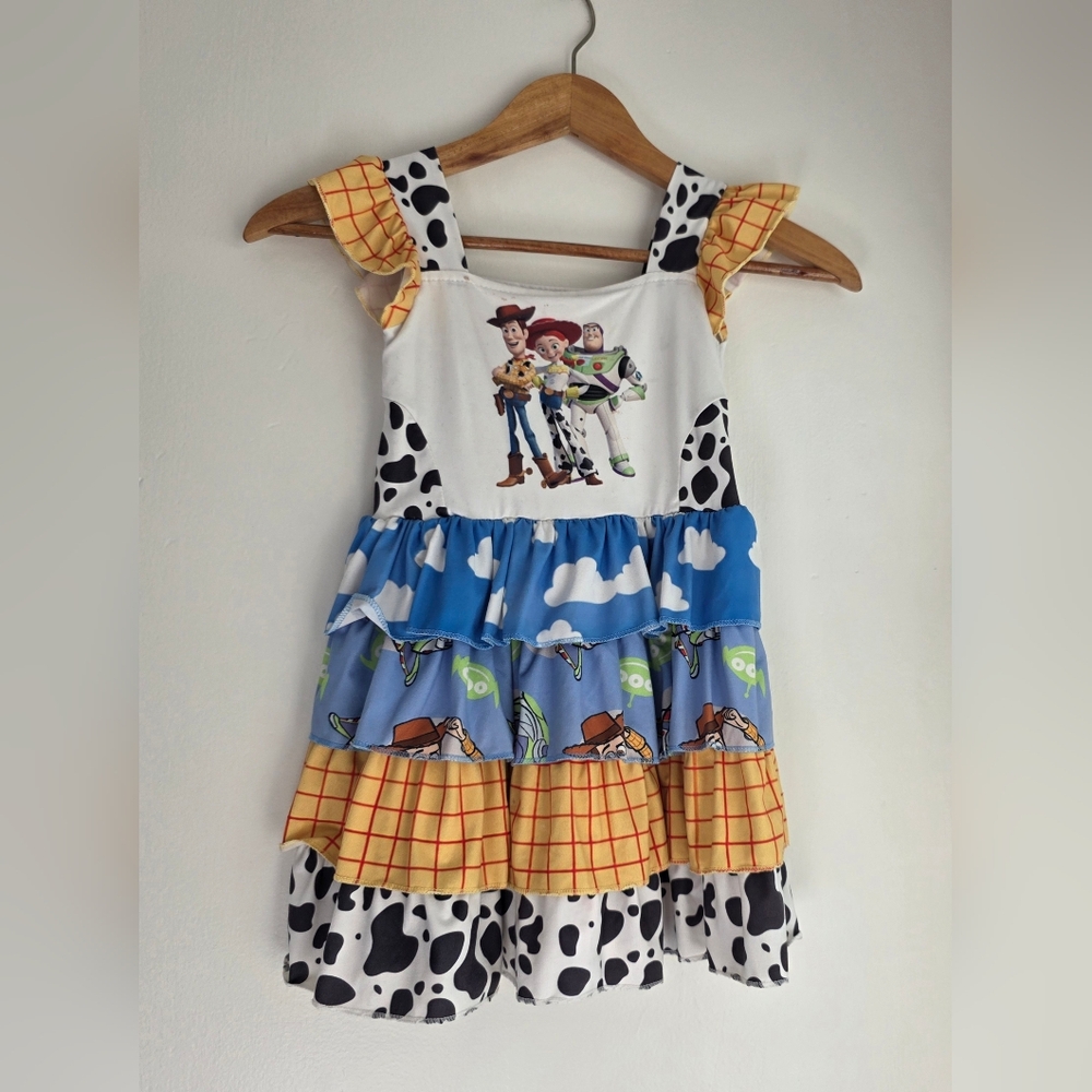 Girls Toy Story Tiered Ruffle Dress - Multicolor - Picture 9 of 9